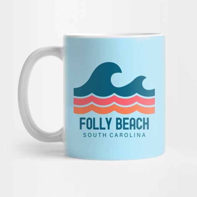 Folly Beach South Carolina Vintage Wave by TGKelly